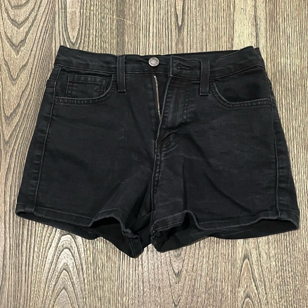 Women's Black Denim Shorts